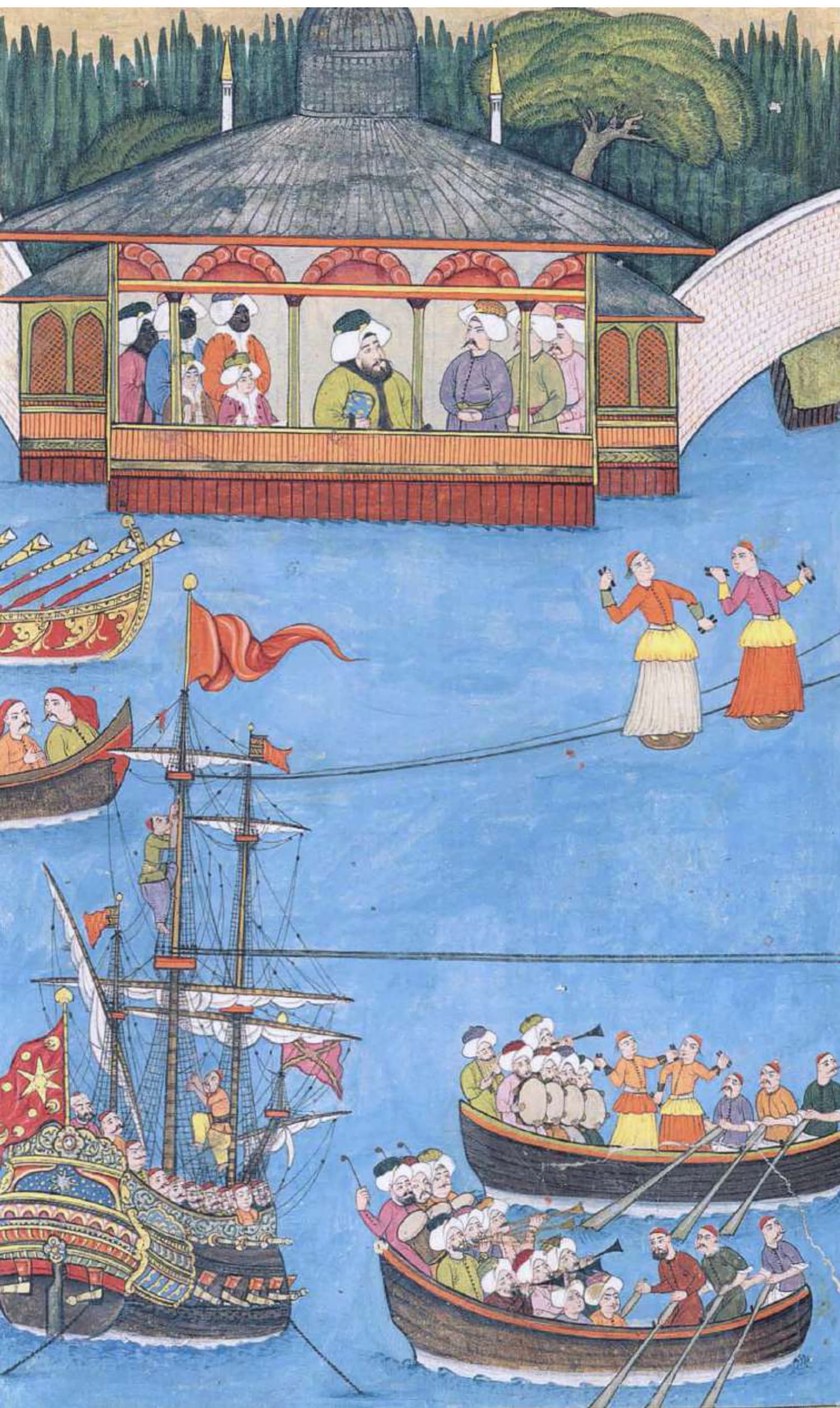 A crocodile-shaped vessel in the Golden Horn